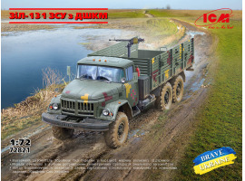 Збірна модель 1/72 Автомобіль ЗіЛ-131 Збройні сили України ДШКМ ICM 72821 Збірна модель 1/72 Автомобіль ЗіЛ-131 Збройні сили України ДШКМ ICM 72821