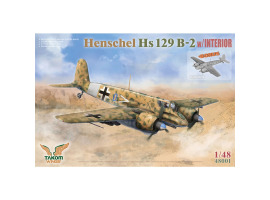 Збірна модель 1/48 Літак Henschel Hs 129 B-2 з інтер'єром Takom 48001 Збірна модель 1/48 Літак Henschel Hs 129 B-2 з інтер'єром Takom 48001