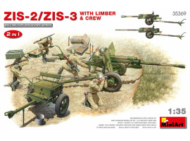 Збірна модель 1/35 Гармата ЗіС-2/ЗіС-3 з передком та розрахунком, 2 в 1 MiniArt 35369 Збірна модель 1/35 Гармата ЗіС-2/ЗіС-3 з передком та розрахунком, 2 в 1 MiniArt 35369