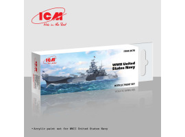 Набір акрилових фарб для військово-морського флоту США ICM 3070 Набір акрилових фарб для військово-морського флоту США ICM 3070