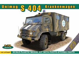 Збірна модель 1/72 Вантажівка Unimog S 404 - машина швидкої допомоги ACE 72469 Збірна модель 1/72 Вантажівка Unimog S 404 - машина швидкої допомоги ACE 72469
