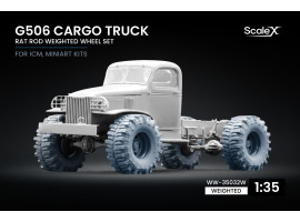 Набір коліс (з деформацією) Rat Rod для G506 Cargo Truck від ICM, Miniart ScaleX WW-35032W Набір коліс (з деформацією) Rat Rod для G506 Cargo Truck від ICM, Miniart ScaleX WW-35032W