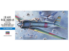 Збірна модель 1/72 Літак Mitsubishi A6M5 Zero (Zeke) Type 52 Hasegawa 01452 Збірна модель 1/72 Літак Mitsubishi A6M5 Zero (Zeke) Type 52 Hasegawa 01452
