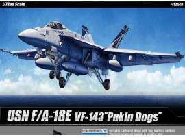 Збірна модель 1/72 Літак F/A-18E ВМС США, ескадрилья VFA-143 "Pukin Dogs" Academy 12547 Збірна модель 1/72 Літак F/A-18E ВМС США, ескадрилья VFA-143 "Pukin Dogs" Academy 12547