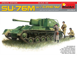 Збірна модель 1/35 САУ Су-76М з екіпажем (спеціальна версія) Miniart 35262 Збірна модель 1/35 САУ Су-76М з екіпажем (спеціальна версія) Miniart 35262