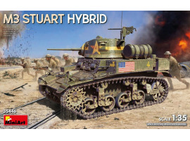 Збірна модель 1/35 Танк M3 Stuart Hybrid MiniArt 35446 Збірна модель 1/35 Танк M3 Stuart Hybrid MiniArt 35446