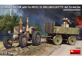 Збірна модель 1/35 Німецький трактор та зенітна установка Lanz Bulldog & Fla-MG151/20 MiniArt 53008 Збірна модель 1/35 Німецький трактор та зенітна установка Lanz Bulldog & Fla-MG151/20 MiniArt 53008