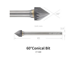 Конічне свердло 60 градусів DSPIAE CT-A60 Конічне свердло 60 градусів DSPIAE CT-A60