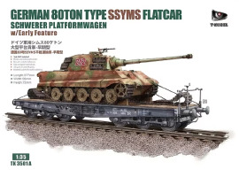 Німецька важка платформа-вагон 1/35 типу SSyms вантажопідйомністю 80 тонн T-Model TK3501A Німецька важка платформа-вагон 1/35 типу SSyms вантажопідйомністю 80 тонн T-Model TK3501A