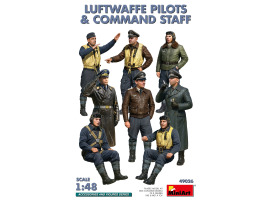 Збірна модель 1/48 Фігури Пілоти та командний штаб Люфтваффе MiniArt 49026 Збірна модель 1/48 Фігури Пілоти та командний штаб Люфтваффе MiniArt 49026