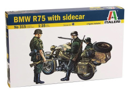Збірна модель 1/35 Мотоцикл BMW R75 з коляскою Italeri 0315 Збірна модель 1/35 Мотоцикл BMW R75 з коляскою Italeri 0315
