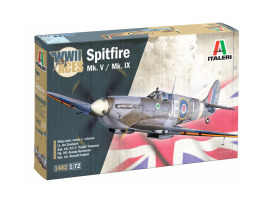 Збірна модель 1/72 Літак Supermarine Spitfire Mk.V / Mk.IX Aces Italeri 1482 Збірна модель 1/72 Літак Supermarine Spitfire Mk.V / Mk.IX Aces Italeri 1482