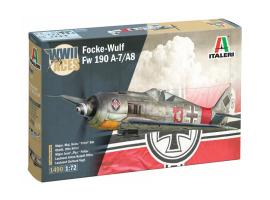 Збірна модель 1/72 Літак Focke Wulf Fw-190 A-7 / A-8 Aces - 5 Luftwaffe Aces Version Italeri 1490 Збірна модель 1/72 Літак Focke Wulf Fw-190 A-7 / A-8 Aces - 5 Luftwaffe Aces Version Italeri 1490