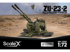 Збірна модель 1/72 Зенітна установка ЗУ-23-2 із броньованими щитами ScaleX SM-72201 Збірна модель 1/72 Зенітна установка ЗУ-23-2 із броньованими щитами ScaleX SM-72201