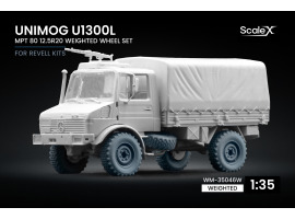 Набір коліс (з деформацією) для Unimog U1300L MPT 80 від Revell ScaleX WM-35046W Набір коліс (з деформацією) для Unimog U1300L MPT 80 від Revell ScaleX WM-35046W