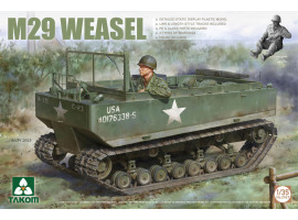 Збірна модель 1/35 Легкий гусеничний транспортер-амфібія M29 Weasel Takom 2167 Збірна модель 1/35 Легкий гусеничний транспортер-амфібія M29 Weasel Takom 2167