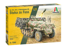 Збірна модель 1/72 Німецький бронетранспортер Sd. Kfz. 251/1 Wurfrahmen 40 Stuka zu Fuss Italeri 7080 Збірна модель 1/72 Німецький бронетранспортер Sd. Kfz. 251/1 Wurfrahmen 40 Stuka zu Fuss Italeri 7080