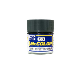 RLM74 Gray Green semigloss, Mr. Color solvent-based paint 10 ml / Сіро-зелений напівглянсовий RLM74 Gray Green semigloss, Mr. Color solvent-based paint 10 ml / Сіро-зелений напівглянсовий