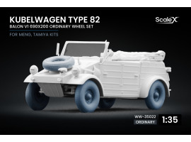 Набір коліс для Kubelwagen type 82 BALON v1 (690×200) від Meng, Tamiya ScaleX WW-35022 Набір коліс для Kubelwagen type 82 BALON v1 (690×200) від Meng, Tamiya ScaleX WW-35022