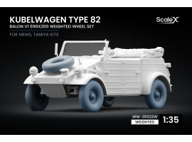 Набір коліс (з деформацією) для Kubelwagen type 82 BALON v1 (690×200) від Meng, Tamiya ScaleX WW-35022W Набір коліс (з деформацією) для Kubelwagen type 82 BALON v1 (690×200) від Meng, Tamiya ScaleX WW-35022W
