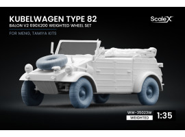 Набір коліс (з деформацією) для Kubelwagen type 82 BALON v2 (690×200) від Meng, Tamiya ScaleX WW-35023W Набір коліс (з деформацією) для Kubelwagen type 82 BALON v2 (690×200) від Meng, Tamiya ScaleX WW-35023W