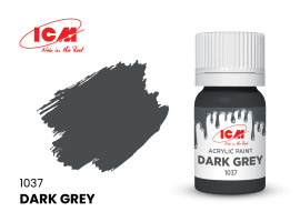 Акрилова фарба Dark Grey / Темно-сірий ICM1037 Акрилова фарба Dark Grey / Темно-сірий ICM1037