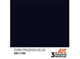 Акрилова фарба DARK PRUSSIAN BLUE STANDARD - ПРУСЬКИЙ ТЕМНО-СИНІЙ / INK АК-Interactive AK11189 Акрилова фарба DARK PRUSSIAN BLUE STANDARD - ПРУСЬКИЙ ТЕМНО-СИНІЙ / INK АК-Interactive AK11189