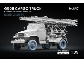 Набір коліс (з деформацією) Bar Grip G506 Cargo Truck від ICM, Miniart ScaleX WW-35030W Набір коліс (з деформацією) Bar Grip G506 Cargo Truck від ICM, Miniart ScaleX WW-35030W