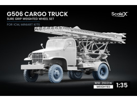 Набір коліс (з деформацією) Sure Grip для G506 Cargo Truck від ICM, Miniart ScaleX WW-35031W Набір коліс (з деформацією) Sure Grip для G506 Cargo Truck від ICM, Miniart ScaleX WW-35031W