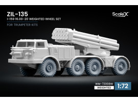 Набір коліс (з деформацією) I-159 для ZIL-135 від Trumpeter ScaleX WM-72008W Набір коліс (з деформацією) I-159 для ZIL-135 від Trumpeter ScaleX WM-72008W