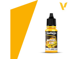 Акрилова фарба Середня жовта (Medium Yellow) Vallejo Model Air VAL 71002 Акрилова фарба Середня жовта (Medium Yellow) Vallejo Model Air VAL 71002