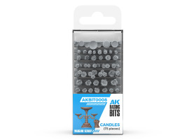Набір 1/35 Свічки - Елементи основи (3D-друк / 73 шт.) AK-Interactive AKBIT0008 Набір 1/35 Свічки - Елементи основи (3D-друк / 73 шт.) AK-Interactive AKBIT0008