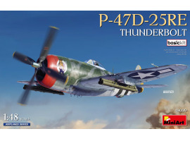 Збірна модель 1/48 Винищувач-бомбардувальник P-47D-25RE Thunderbolt (Базовий комплект) Miniart 48009 Збірна модель 1/48 Винищувач-бомбардувальник P-47D-25RE Thunderbolt (Базовий комплект) Miniart 48009