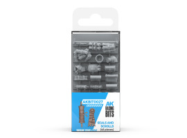 Набір 1/35 Печатки та сувої - Елементи основи (3D-друк / 46 шт.) AK-Interactive AKBIT0027 Набір 1/35 Печатки та сувої - Елементи основи (3D-друк / 46 шт.) AK-Interactive AKBIT0027