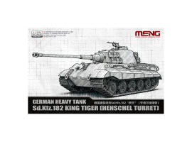 Збірна модель 1/72 Німецький важкий танк Sd.Kfz.182 King Tiger (Henschel Turret) Meng 72-011 Збірна модель 1/72 Німецький важкий танк Sd.Kfz.182 King Tiger (Henschel Turret) Meng 72-011