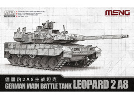 Збірна модель 1/72 Німецький основний бойовий танк Леопард 2А8 Meng 72-012 Збірна модель 1/72 Німецький основний бойовий танк Леопард 2А8 Meng 72-012