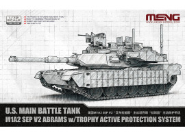 Збірна модель 1/72 Основний бойовий танк США M1A2 SEP v2 Абрамс із системою активного захисту Trophy Meng 72-016 Збірна модель 1/72 Основний бойовий танк США M1A2 SEP v2 Абрамс із системою активного захисту Trophy Meng 72-016