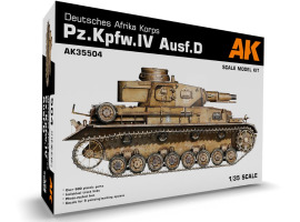 Збірна модель 1/35 Танк Pz.Kpfw.IV Ausf.D (Африканський корпус) AK 35504 Збірна модель 1/35 Танк Pz.Kpfw.IV Ausf.D (Африканський корпус) AK 35504
