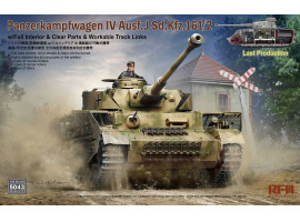 Збірна модель 1/35 Німецький середній танк Pz.Kpfw.IV Ausf. J Last Production з повним інтер’єром, прозорими деталями та робочими траками RFM RM-5043 Збірна модель 1/35 Німецький середній танк Pz.Kpfw.IV Ausf. J Last Production з повним інтер’єром, прозорими деталями та робочими траками RFM RM-5043