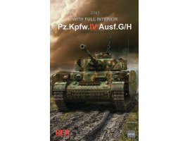 Збірна модель 1/35 Німецький середній танк Pz.Kpfw.IV Ausf.G/H з повним інтер’єром і робочими траками RFM RM-5055 Збірна модель 1/35 Німецький середній танк Pz.Kpfw.IV Ausf.G/H з повним інтер’єром і робочими траками RFM RM-5055
