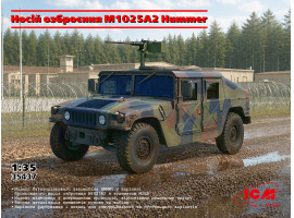 Збірна модель 1/35 Військовий автомобіль Hummer носій озброєння M1025A2 ICM 35437 Збірна модель 1/35 Військовий автомобіль Hummer носій озброєння M1025A2 ICM 35437