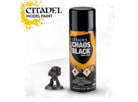 Аерозольна фарба/грунт Citadel CHAOS BLACK SPRAY (400 мл) Аерозольна фарба/грунт Citadel CHAOS BLACK SPRAY (400 мл)