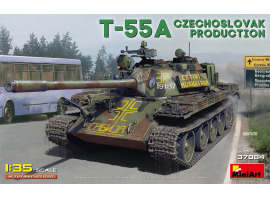 Збірна модель 1/35 Танк Т-55А Чехословацького виробництва MiniArt 37084 Збірна модель 1/35 Танк Т-55А Чехословацького виробництва MiniArt 37084