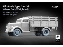 Набір коліс (з деформацією) для Blitz Early v1 від Italeri, Tamiya, Miniart, Dragon ScaleX WW-35006W Набір коліс (з деформацією) для Blitz Early v1 від Italeri, Tamiya, Miniart, Dragon ScaleX WW-35006W