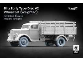 Набір коліс (з деформацією) для Blitz Early v2 від Italeri, Tamiya, Miniart, Dragon ScaleX WW-35007W Набір коліс (з деформацією) для Blitz Early v2 від Italeri, Tamiya, Miniart, Dragon ScaleX WW-35007W