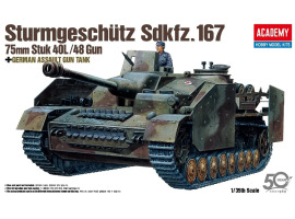 Збірна модель 1/35 Німецька САУ Sturmgeschütz Sdkfz. 167 75mm Stuk 40L/48 Gun Academy 13235 Збірна модель 1/35 Німецька САУ Sturmgeschütz Sdkfz. 167 75mm Stuk 40L/48 Gun Academy 13235
