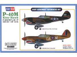 Збірна модель 1/48 Американський винищувач P-40M Kitty Hawk Fighter HobbyBoss HB85801 Збірна модель 1/48 Американський винищувач P-40M Kitty Hawk Fighter HobbyBoss HB85801