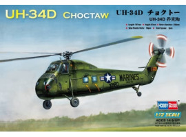 Збірна модель 1/72 Американський військовий гелікоптер UH-34D "Choctaw" HobbyBoss HB87222 Збірна модель 1/72 Американський військовий гелікоптер UH-34D "Choctaw" HobbyBoss HB87222