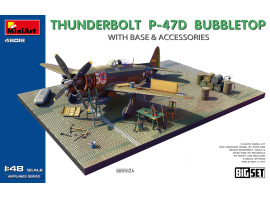 Збірна модель 1/48 Набір Літак P-47 D Thunderbolt з основою та аксесуарами MiniArt 48018 Збірна модель 1/48 Набір Літак P-47 D Thunderbolt з основою та аксесуарами MiniArt 48018