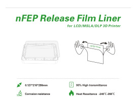3D printing film nFEP (release film liner) for LCD/MSLA/DLP 3D Printer 3D printing film nFEP (release film liner) for LCD/MSLA/DLP 3D Printer